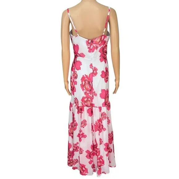Here comes the sun maxi floral dress cotton blend size L - Picture 4 of 9